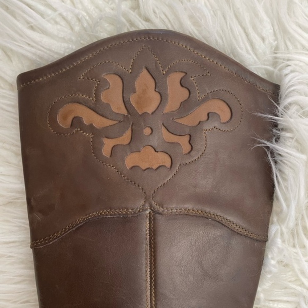 Born Montana brown leather cut out detail boots size 7 - Picture 2 of 8